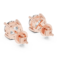 Classic Round Brilliant Solitaire Stud Earrings