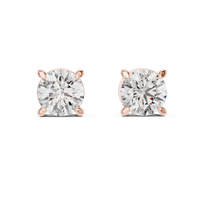 Classic Round Brilliant Solitaire Stud Earrings
