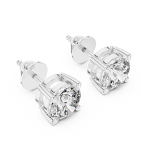 Classic Round Brilliant Solitaire Stud Earrings