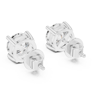 Classic Round Brilliant Solitaire Stud Earrings