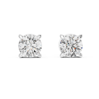 Classic Round Brilliant Solitaire Stud Earrings
