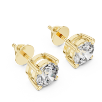 Classic Round Brilliant Solitaire Stud Earrings