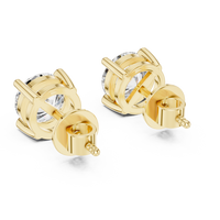 Classic Round Brilliant Solitaire Stud Earrings