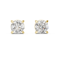 Classic Round Brilliant Solitaire Stud Earrings