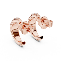 Graduated Round Diamond Hoop Earrings