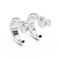 Graduated Round Diamond Hoop Earrings