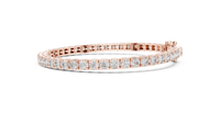 Classic Round Single-Row Diamond Tennis Bracelet