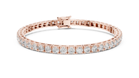 Classic Round Single-Row Diamond Tennis Bracelet