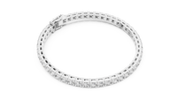 Round Diamond Classic Collet-Set Tennis Bracelet