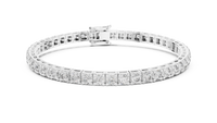 Round Diamond Classic Collet-Set Tennis Bracelet