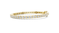 Round Diamond Classic Collet-Set Tennis Bracelet