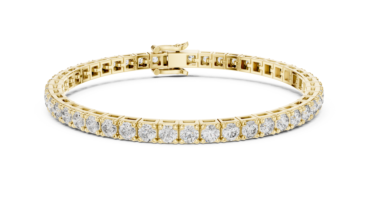 Classic Round Single-Row Diamond Tennis Bracelet
