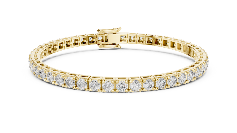 Classic Round Single-Row Diamond Tennis Bracelet