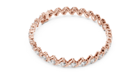 Sculpted Curved Diamond Link Bracelet