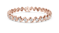Sculpted Curved Diamond Link Bracelet