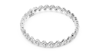 Sculpted Curved Diamond Link Bracelet