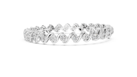Sculpted Curved Diamond Link Bracelet