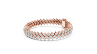 Radiant Floral Cluster Diamond Tennis Bracelet