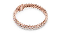 Radiant Floral Cluster Diamond Tennis Bracelet