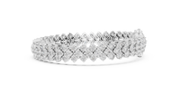 Radiant Floral Cluster Diamond Tennis Bracelet