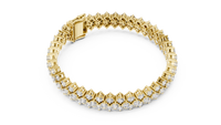 Radiant Floral Cluster Diamond Tennis Bracelet