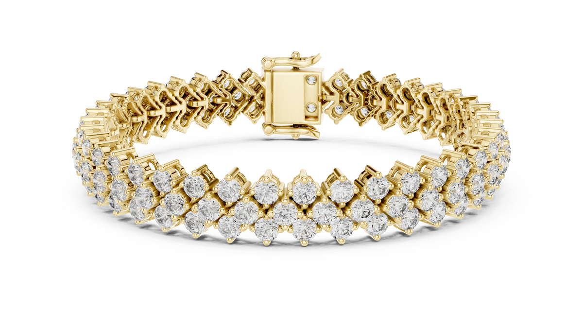 Radiant Floral Cluster Diamond Tennis Bracelet