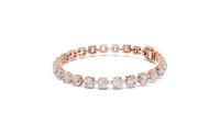 Classic Linear Round Bezel Diamond Tennis Bracelet