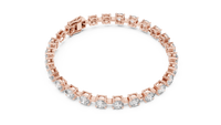 Classic Linear Round Bezel Diamond Tennis Bracelet