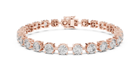 Classic Linear Round Bezel Diamond Tennis Bracelet