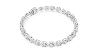 Classic Linear Round Bezel Diamond Tennis Bracelet