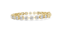 Classic Linear Round Bezel Diamond Tennis Bracelet