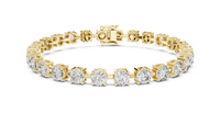 Classic Linear Round Bezel Diamond Tennis Bracelet