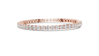 Brilliant Round Diamond Line Bracelet