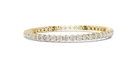 Brilliant Round Diamond Line Bracelet