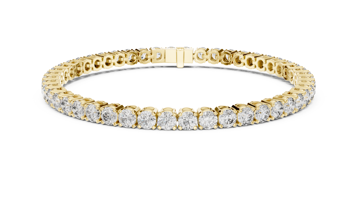 Brilliant Round Diamond Line Bracelet