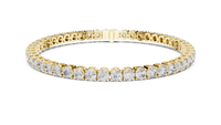 Brilliant Round Diamond Line Bracelet