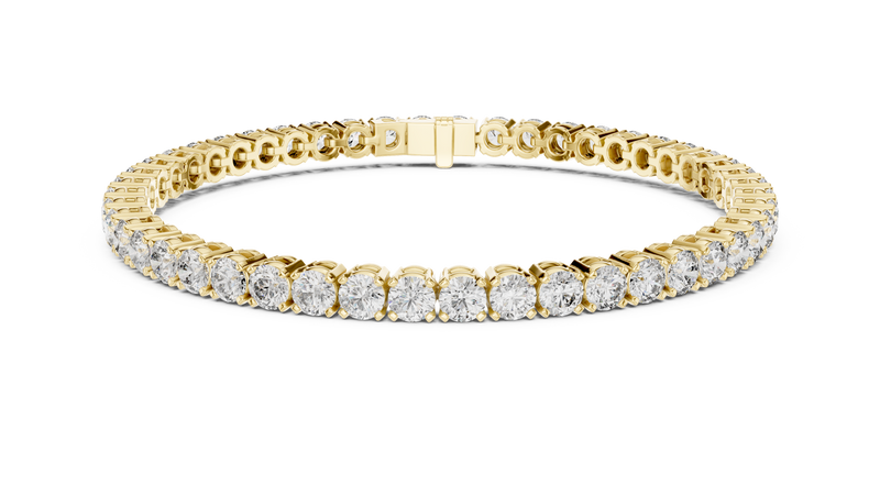 Brilliant Round Diamond Line Bracelet