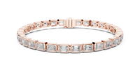 Lunara Emerald Cut Bezel Tennis Bracelet