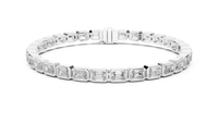 Lunara Emerald Cut Bezel Tennis Bracelet