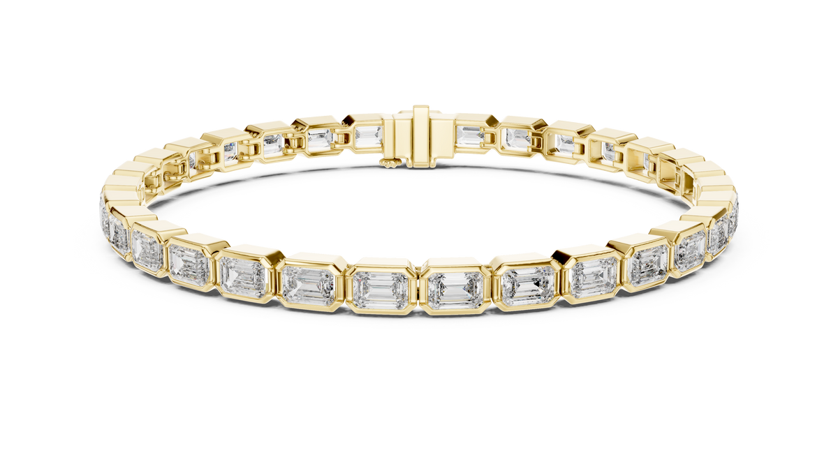 Lunara Emerald Cut Bezel Tennis Bracelet
