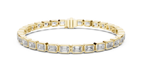 Lunara Emerald Cut Bezel Tennis Bracelet