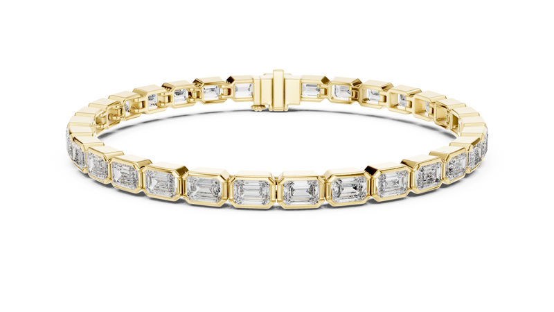 Lunara Emerald Cut Bezel Tennis Bracelet
