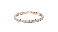 Emerald Cut Diamond Bracelet – 7 Inch Bezel Setting