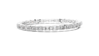 Emerald Cut Diamond Bracelet – 7 Inch Bezel Setting
