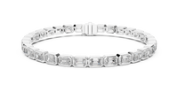 Emerald Cut Diamond Bracelet – 7 Inch Bezel Setting