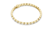 Emerald Cut Diamond Bracelet – 7 Inch Bezel Setting