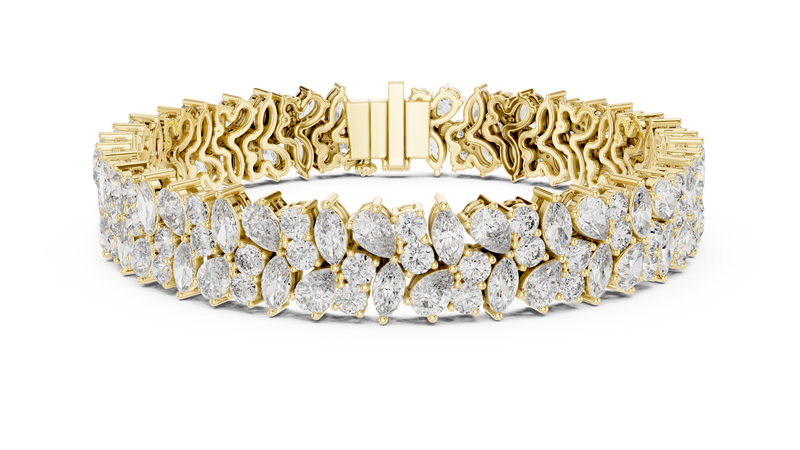 Aurelia Blossom Multi-Shape Diamond Line Bracelet