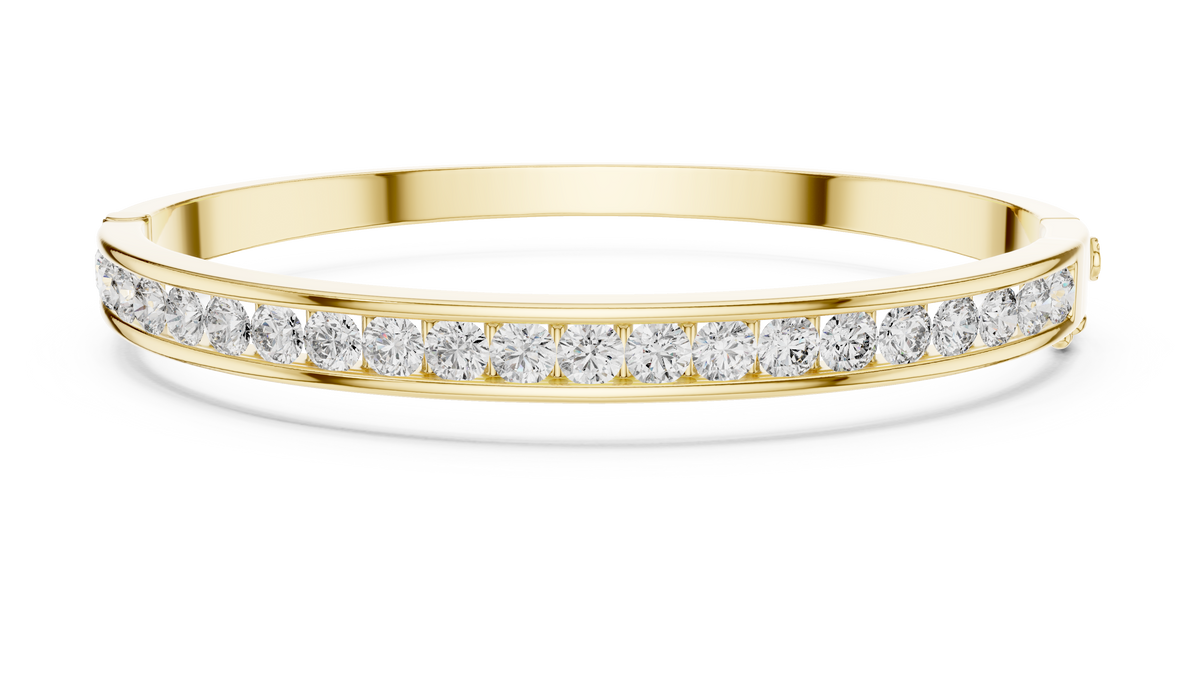 Celestine Classic Round Diamond Channel-Set Bangle