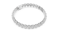 Seraphina Radiant-Cut Diamond Halo Line Bracelet