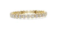 Seraphina Radiant-Cut Diamond Halo Line Bracelet